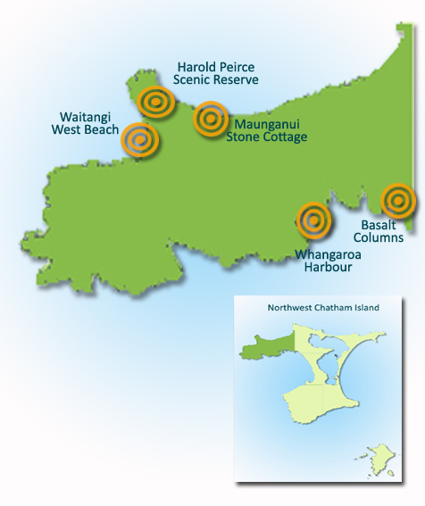 places of interest northwestern chatham Islands